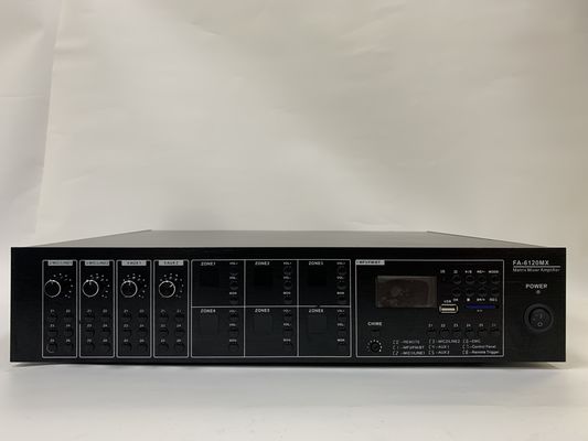 аудио система PA канала усилителя 6 матрицы 6*120W установила 70dB коэффициент S/n