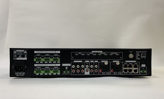 аудио система PA канала усилителя 6 матрицы 6*120W установила 70dB коэффициент S/n
