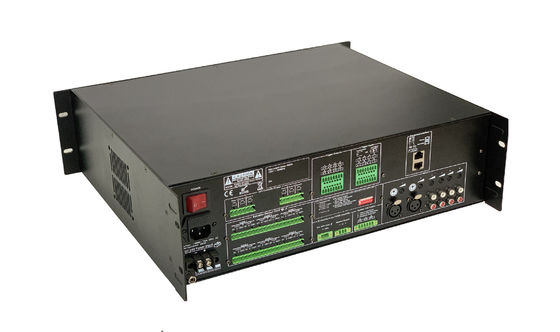Усилитель класса d зоны пожарной сигнализации 60HZ 500W 6 систем опорожнения голоса металла EVAC