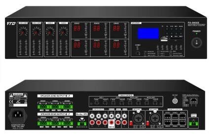 Новое приезжанное 19&quot; усилитель смесителя матрицы размера 6*120W шкафа с USB/SD/FM/BT
