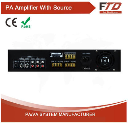 Аудио усилителя зоны 120w полного набора 6 системы системы оповещения с MP3 &amp; FM